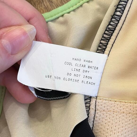 Miraclesuit One-Piece Swimsuit 10DD Black Green Stripe Full Coverage Sporty - Picture 10 of 12